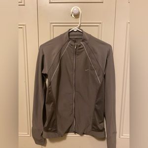 Nike Dry fit grey/beige/taupe athletic high neck jacket